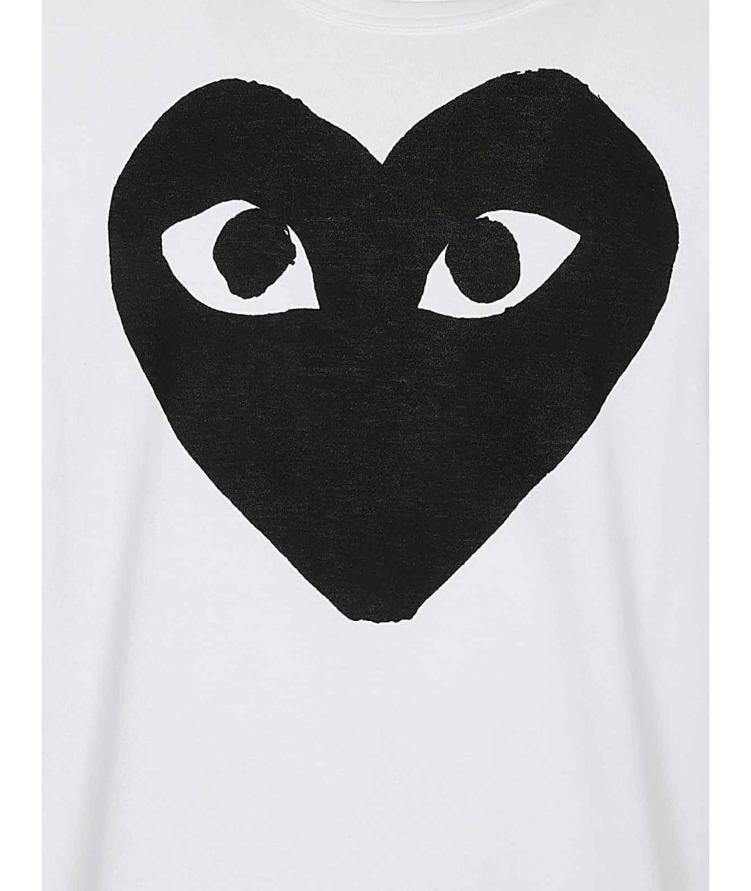 COMME DES GARÇONS Белая хлопковая футболка, фото 3