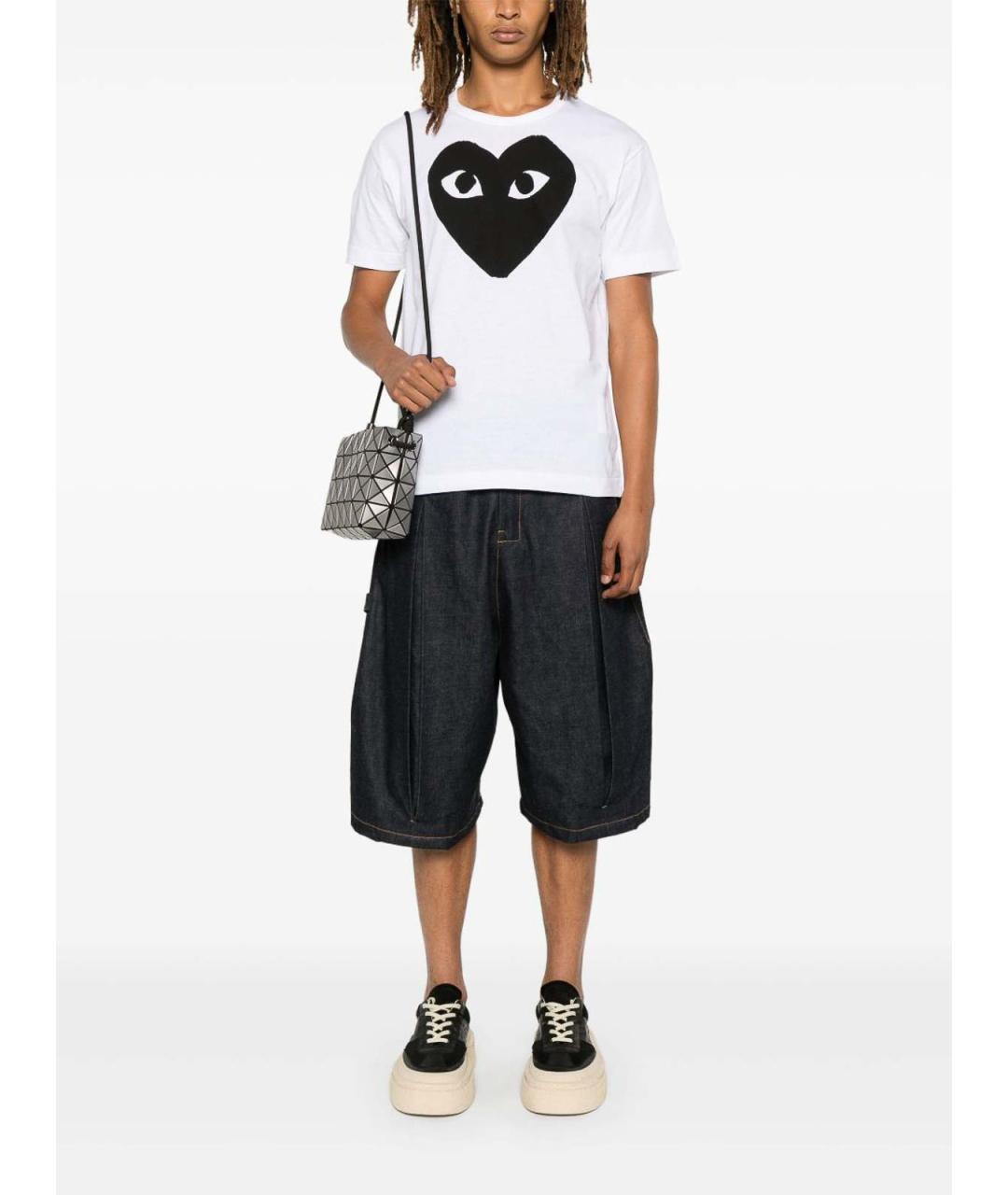 COMME DES GARÇONS Белая хлопковая футболка, фото 5