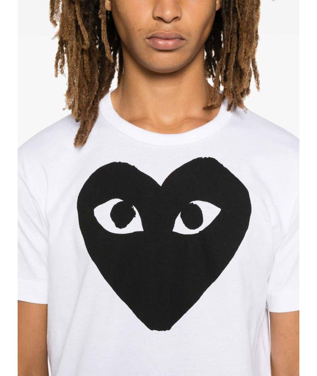 COMME DES GARÇONS Белая хлопковая футболка, фото 4