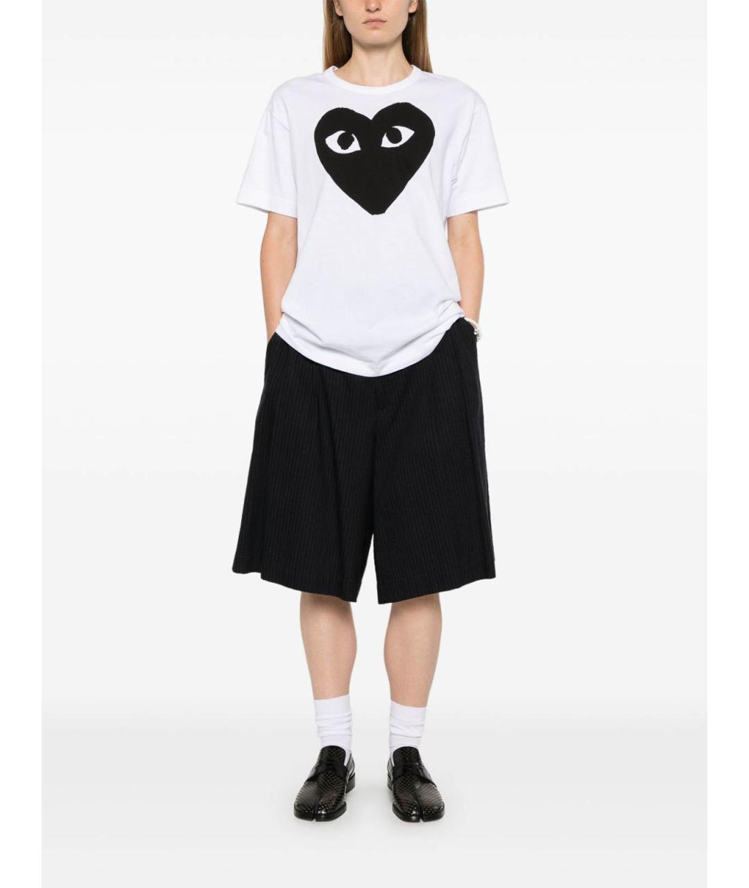 COMME DES GARÇONS Белая хлопковая футболка, фото 6