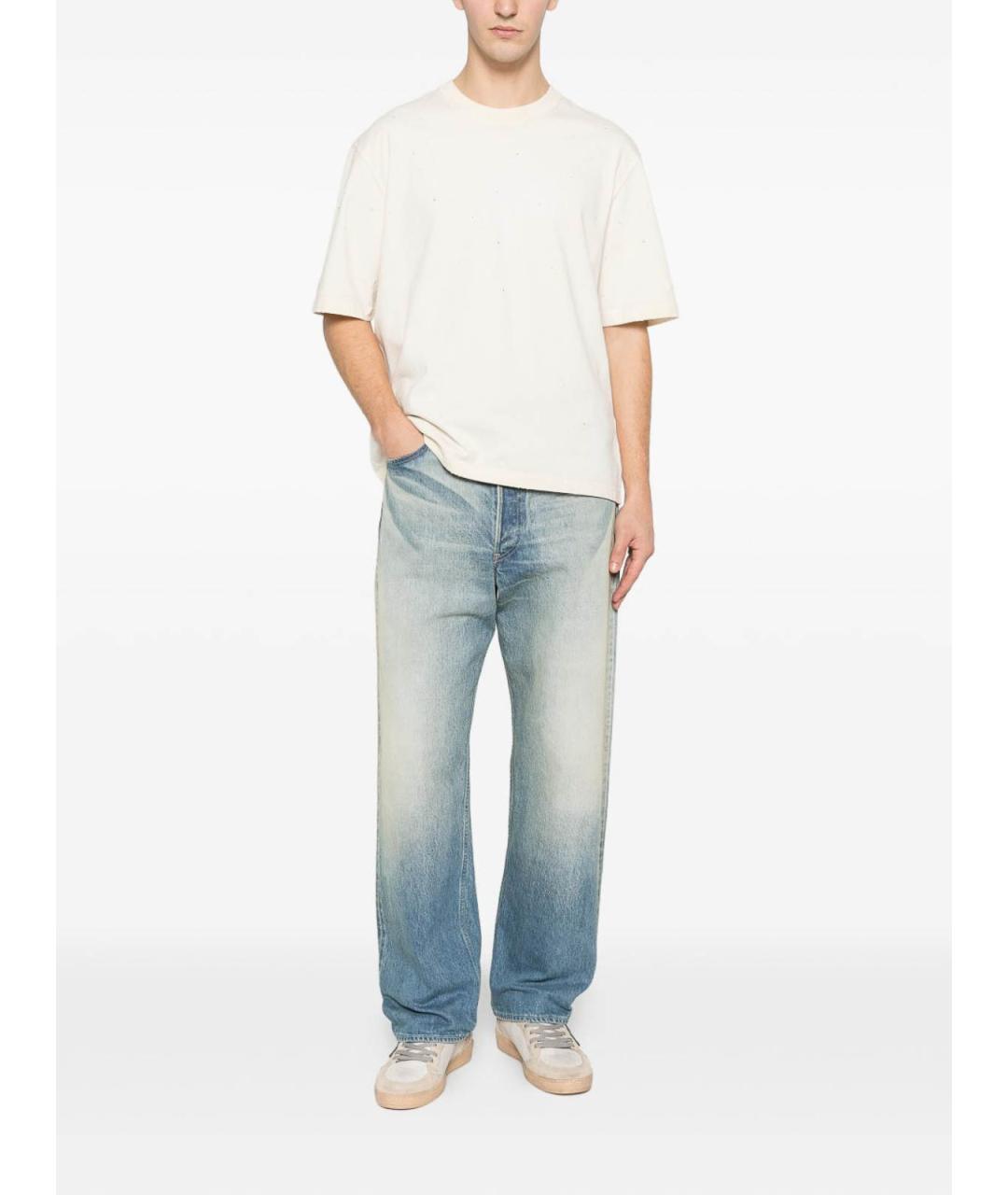 GOLDEN GOOSE Белая хлопковая футболка, фото 4