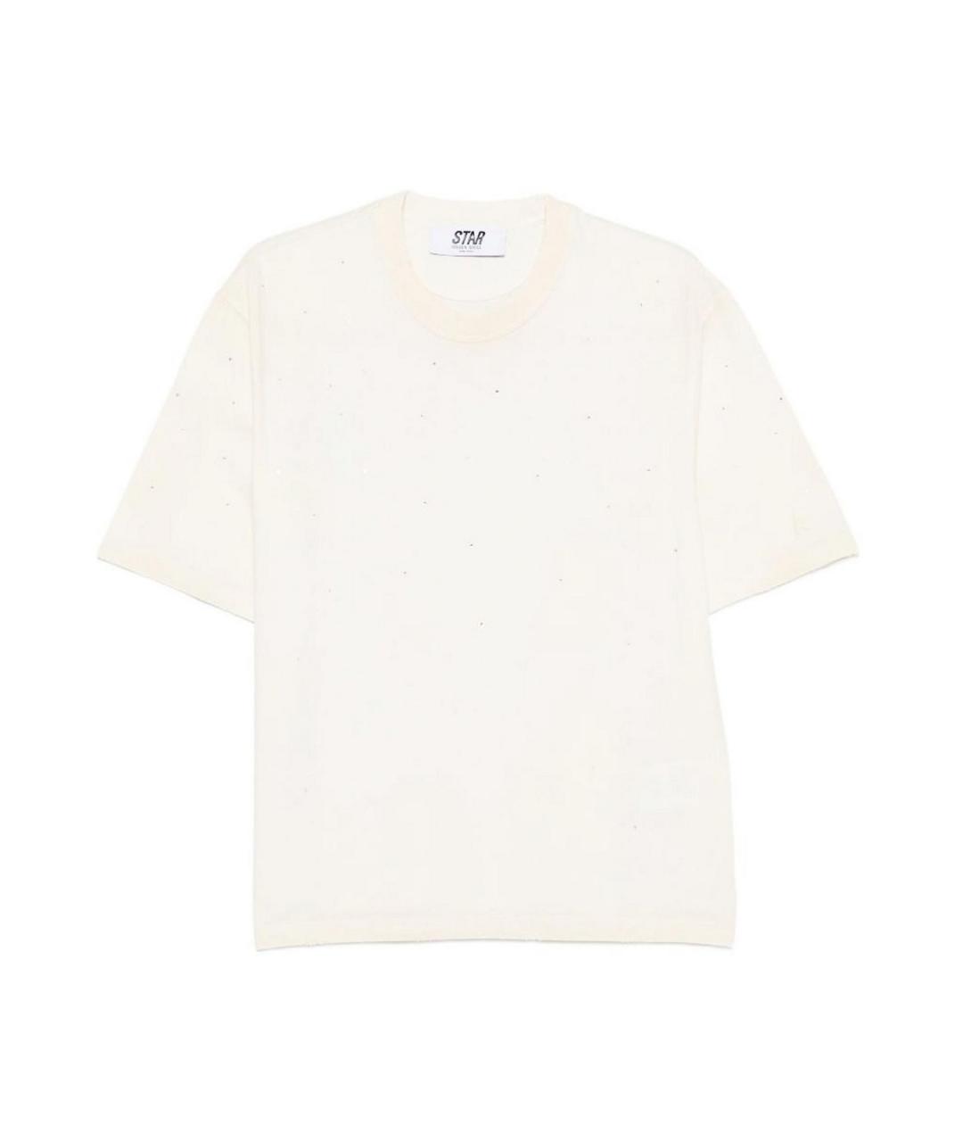 GOLDEN GOOSE Белая хлопковая футболка, фото 1
