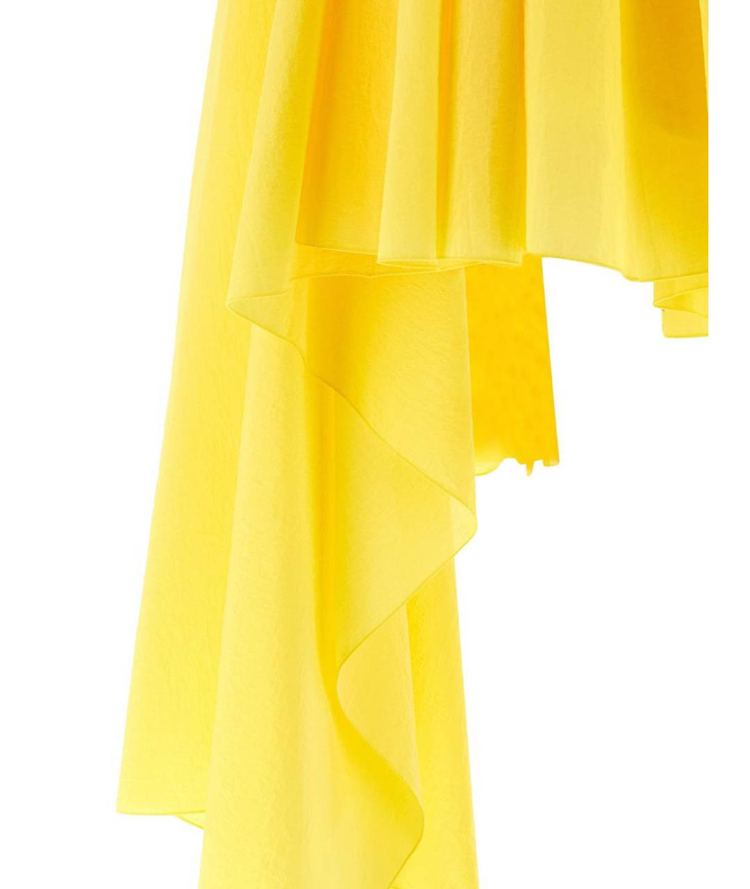 JACQUEMUS Желтое хлопковое повседневное платье, фото 4