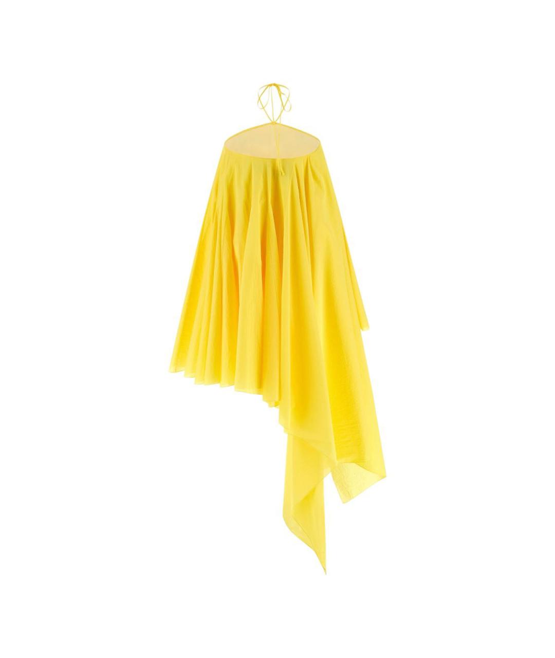 JACQUEMUS Желтое хлопковое повседневное платье, фото 2
