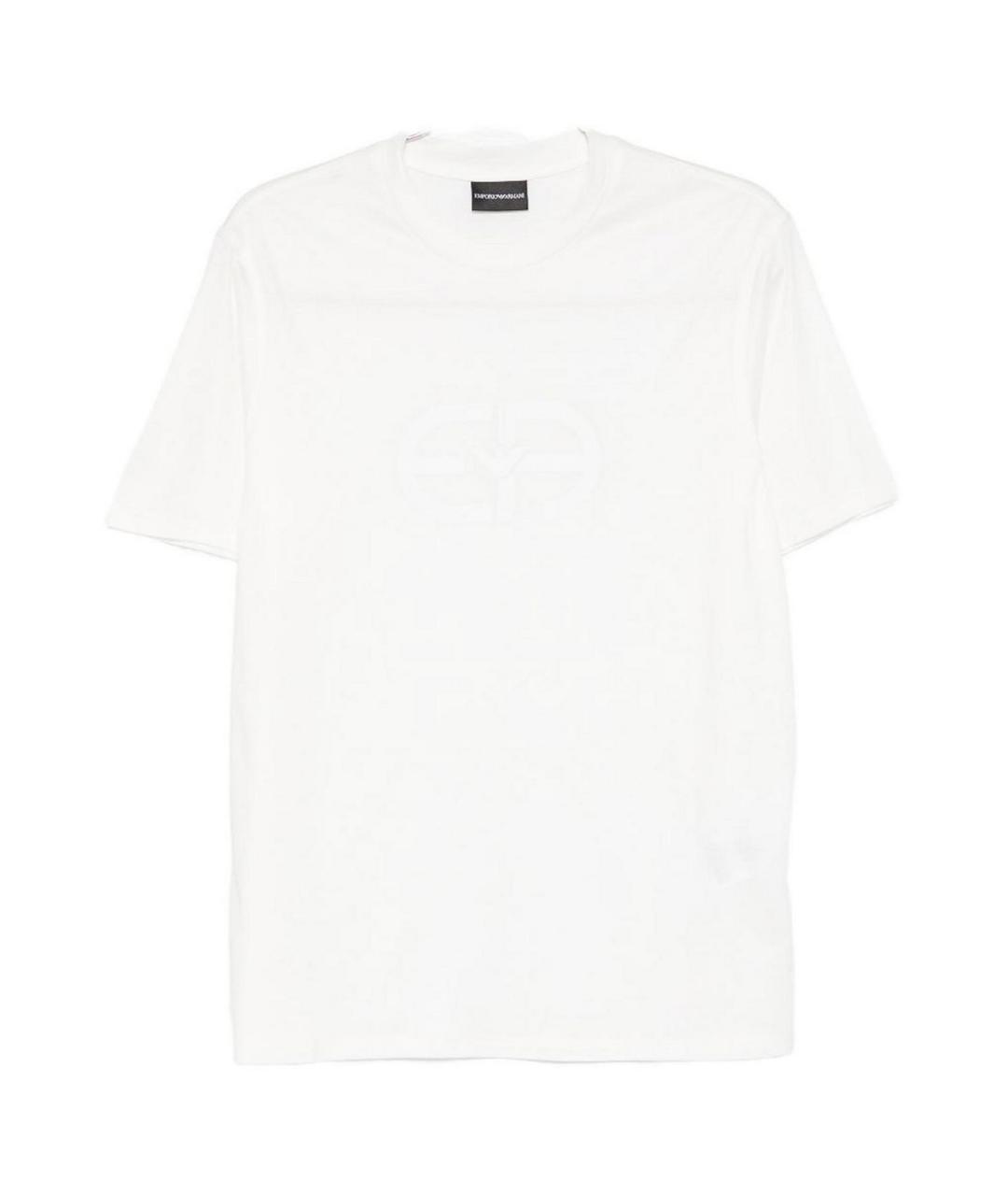 EMPORIO ARMANI Белая хлопковая футболка, фото 1