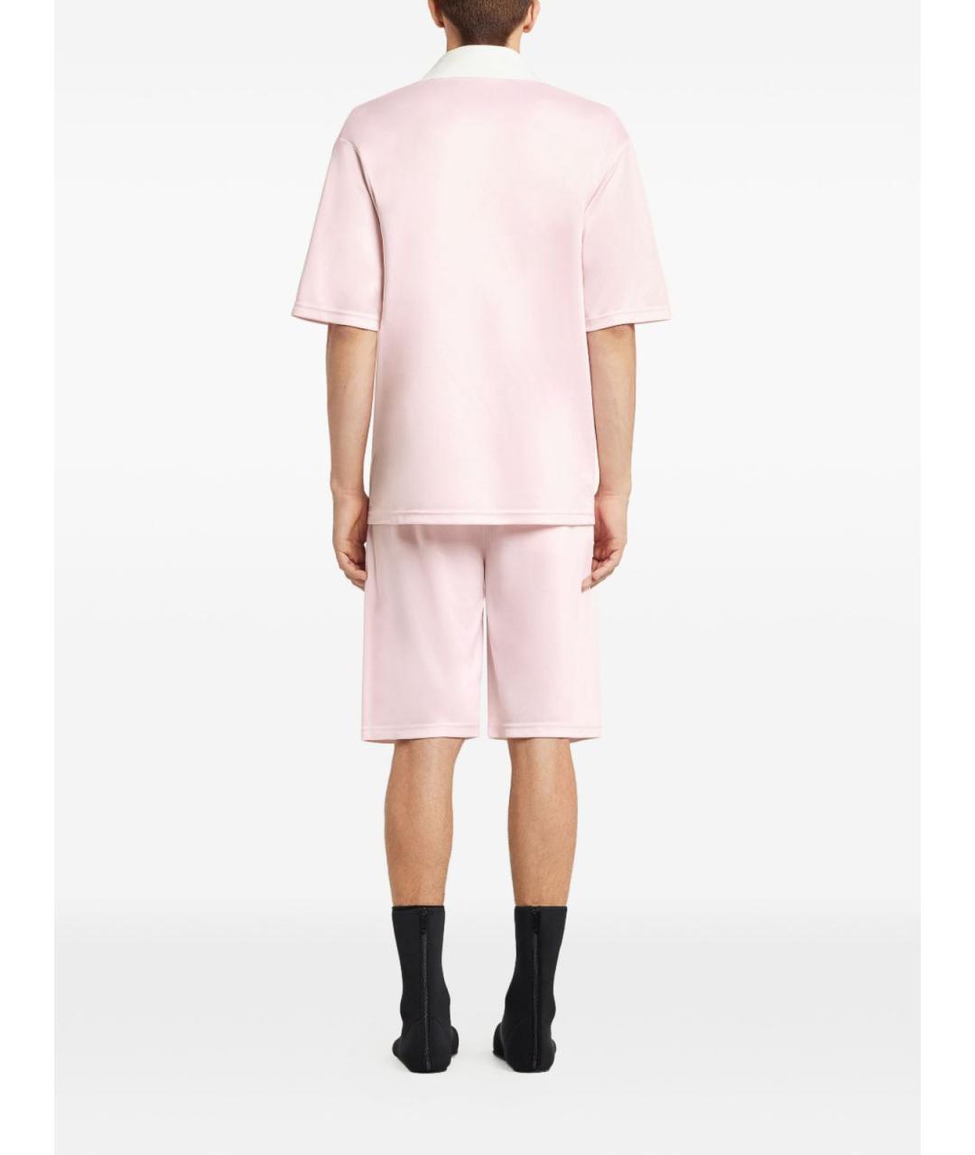 COURREGES Розовая полиэстеровая футболка, фото 2