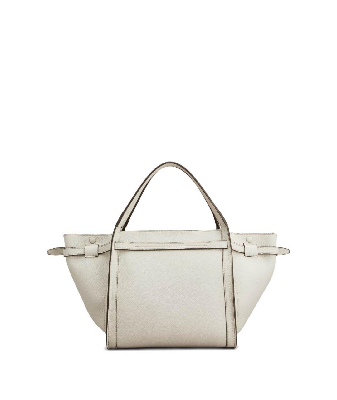 TOD'S Белая кожаная сумка тоут, фото 3