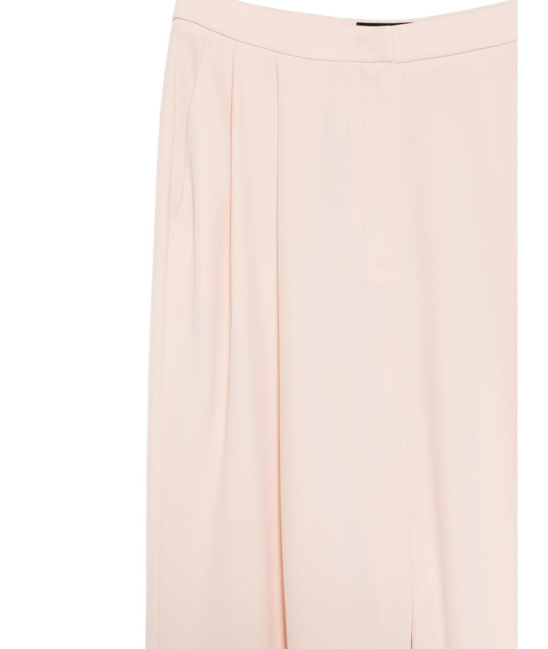EMPORIO ARMANI Розовые полиэстеровые брюки широкие, фото 3