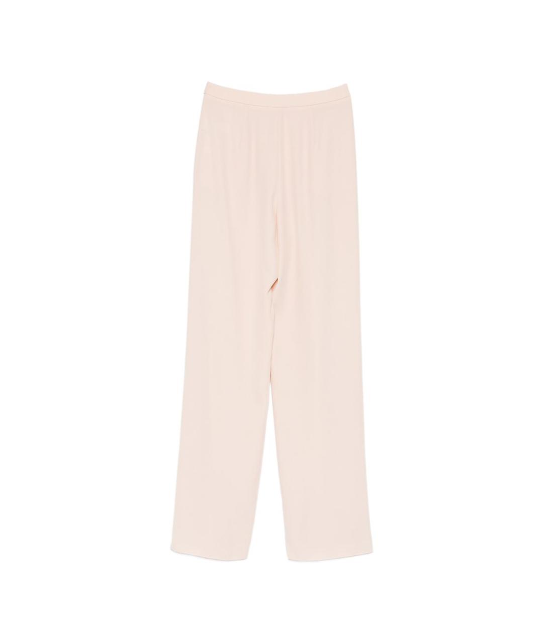 EMPORIO ARMANI Розовые полиэстеровые брюки широкие, фото 2