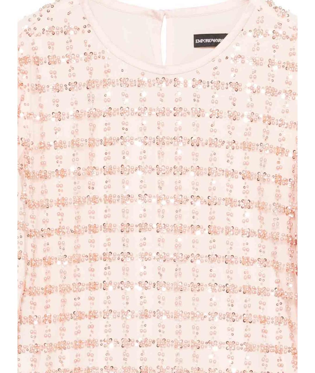 EMPORIO ARMANI Розовая полиэстеровая майка, фото 3