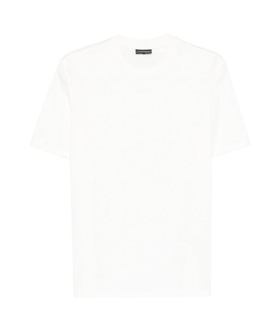 EMPORIO ARMANI Белая хлопковая футболка, фото 1