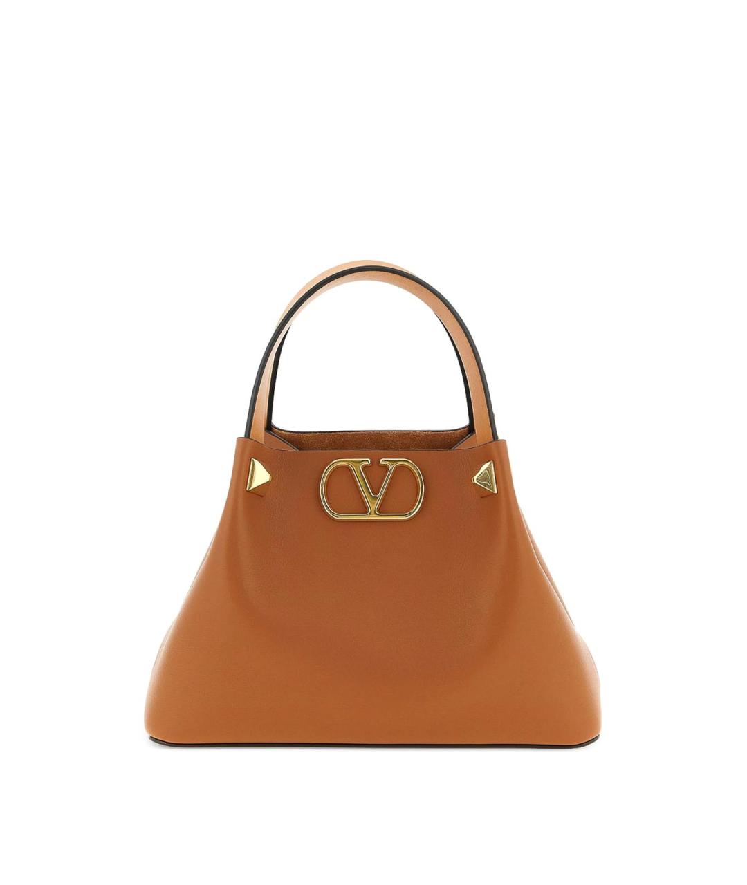 VALENTINO Коричневая кожаная сумка тоут, фото 1