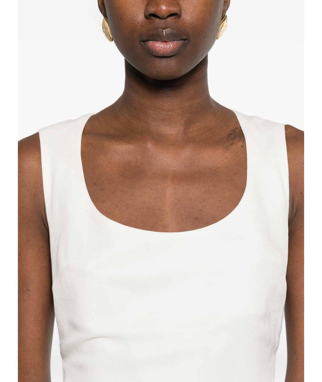 JACQUEMUS Белое льняное повседневное платье, фото 3