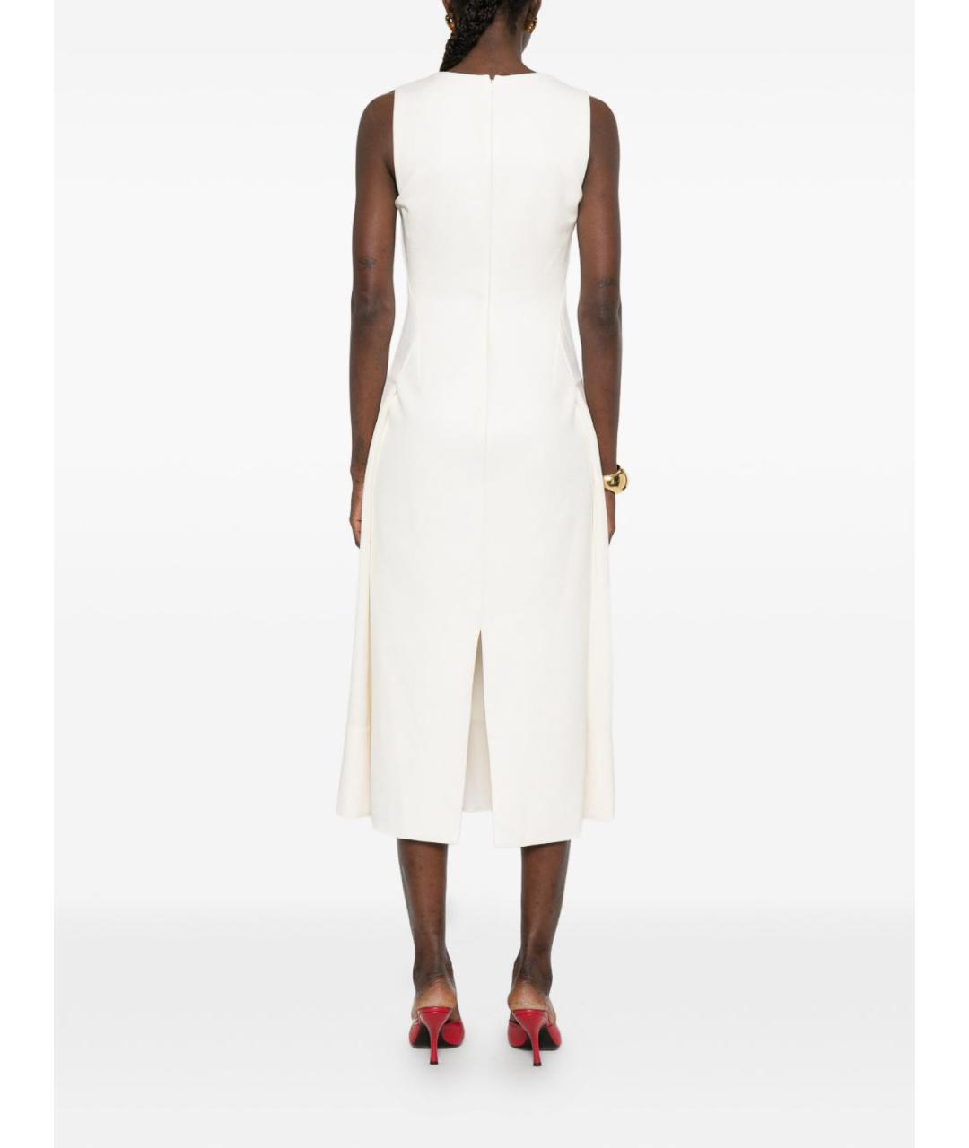 JACQUEMUS Белое льняное повседневное платье, фото 5