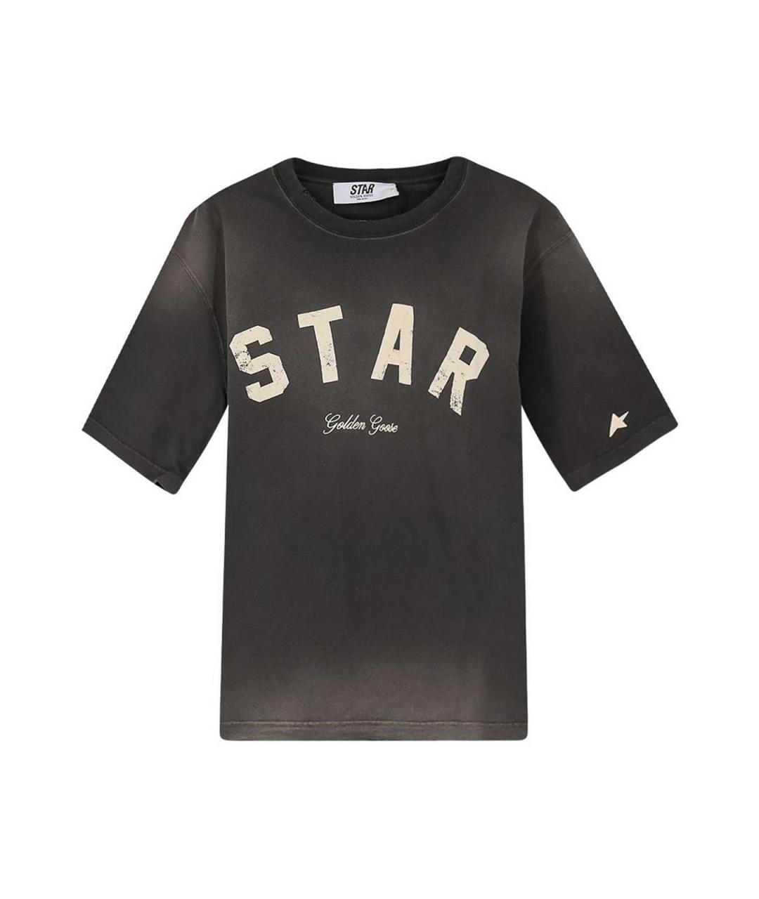 GOLDEN GOOSE Серая хлопковая футболка, фото 1