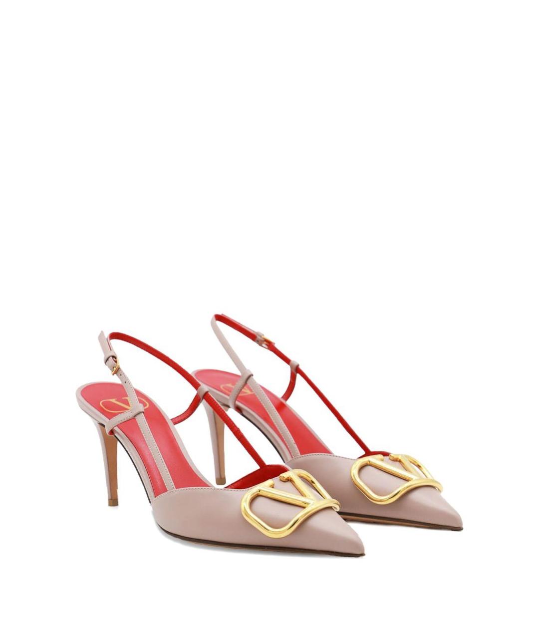 VALENTINO Розовые кожаные туфли, фото 2