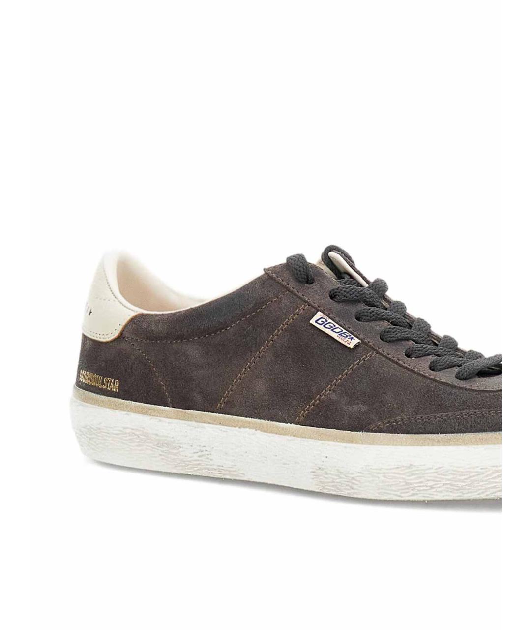 GOLDEN GOOSE DELUXE BRAND Серые замшевые низкие кроссовки / кеды, фото 4