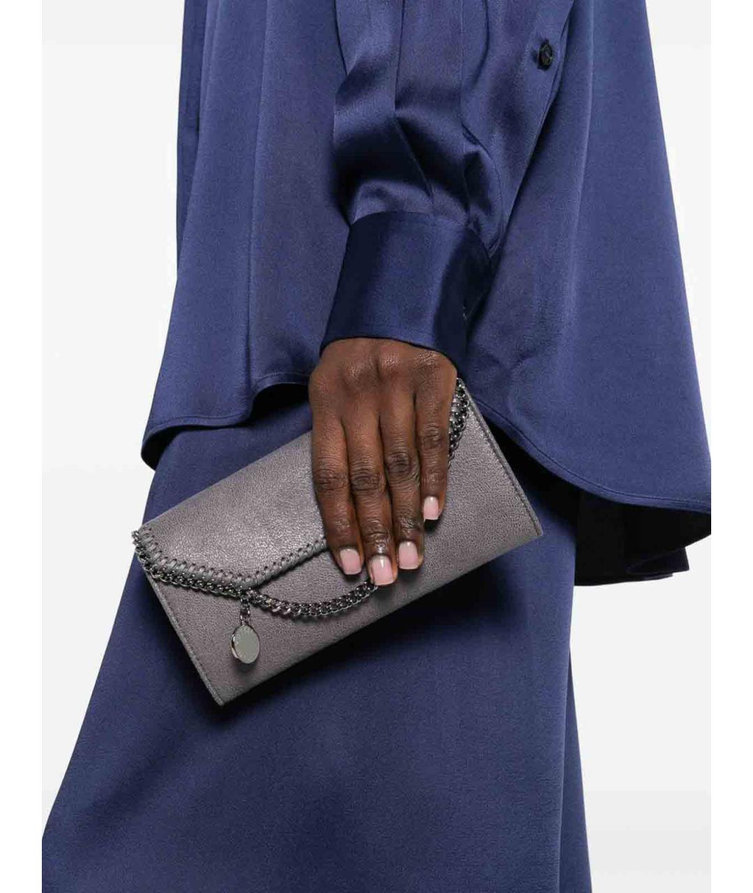 STELLA MCCARTNEY Серый кошелек из искусственной кожи, фото 3