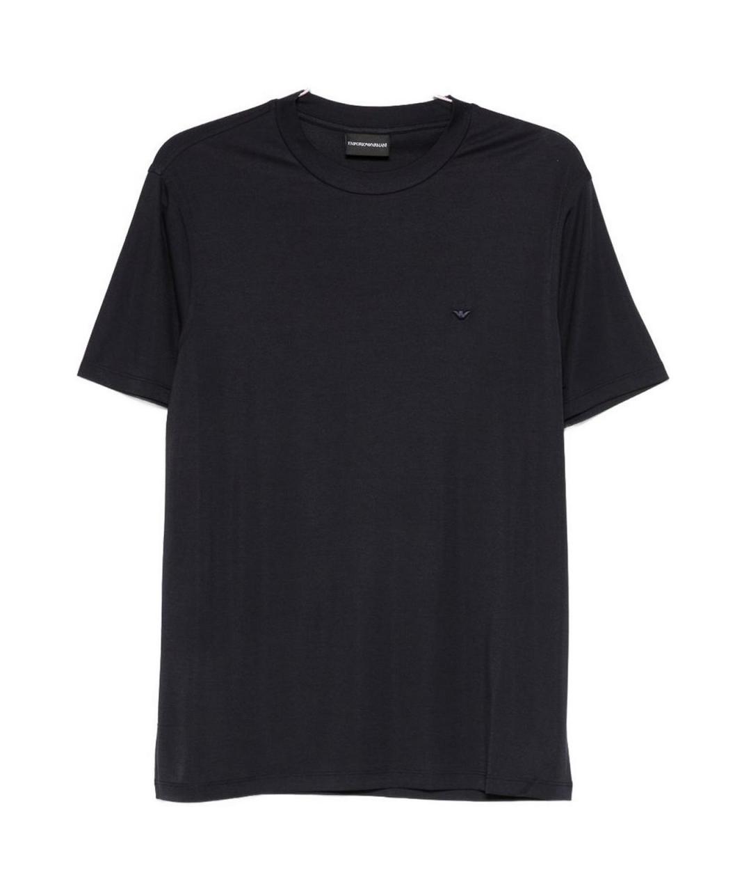 EMPORIO ARMANI Синяя синтетическая футболка, фото 1