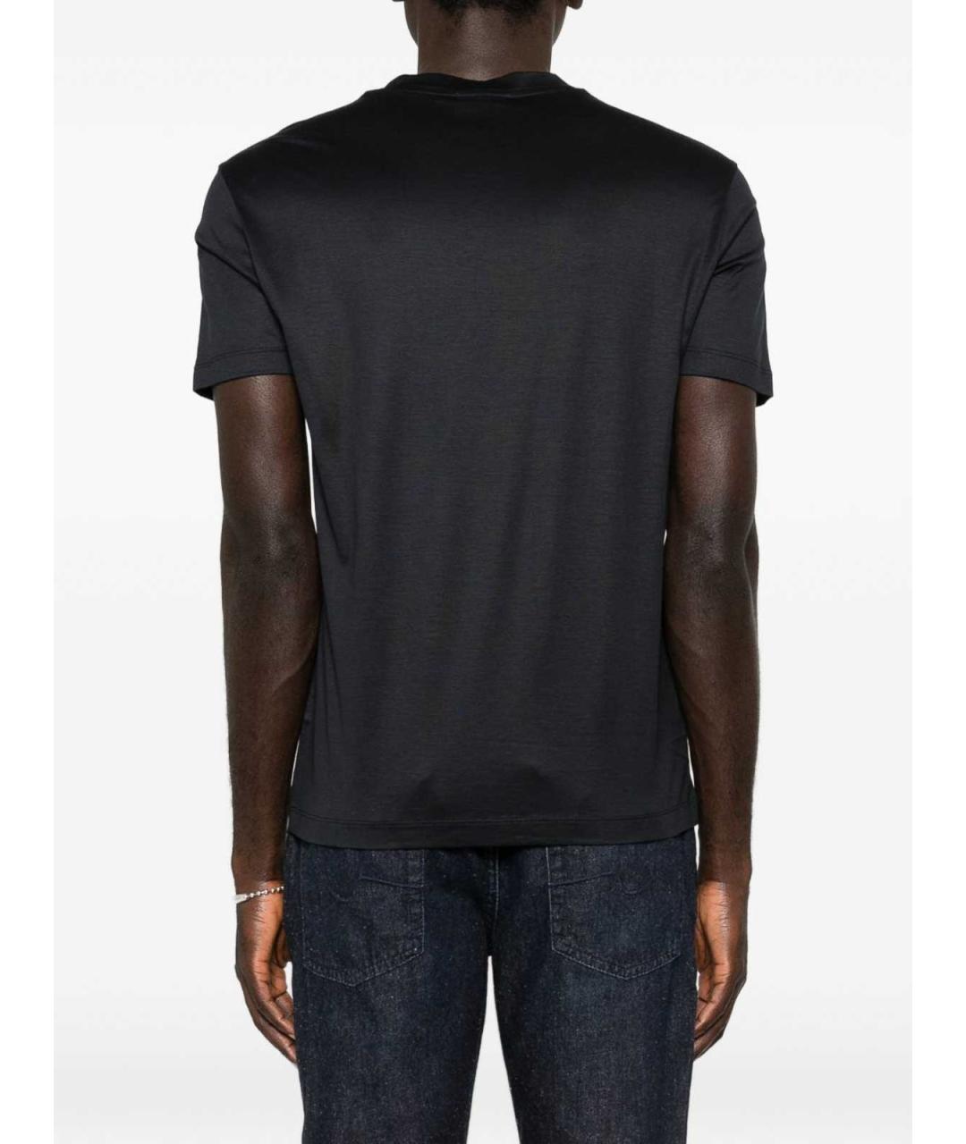 EMPORIO ARMANI Синяя хлопковая футболка, фото 2