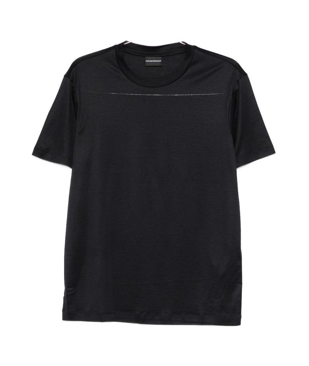 EMPORIO ARMANI Синяя хлопковая футболка, фото 1