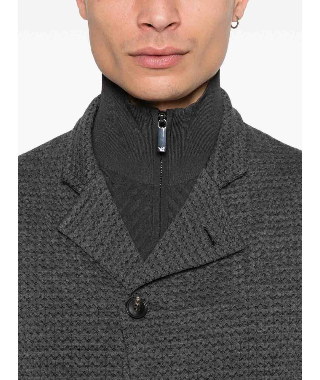 EMPORIO ARMANI Серый пиджак, фото 4