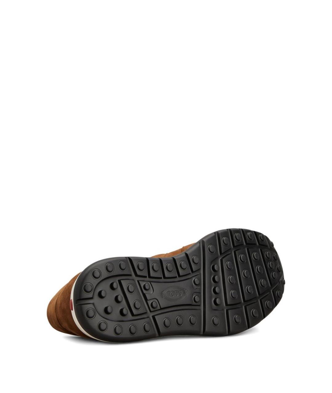 TOD'S Коричневые замшевые низкие кроссовки / кеды, фото 4