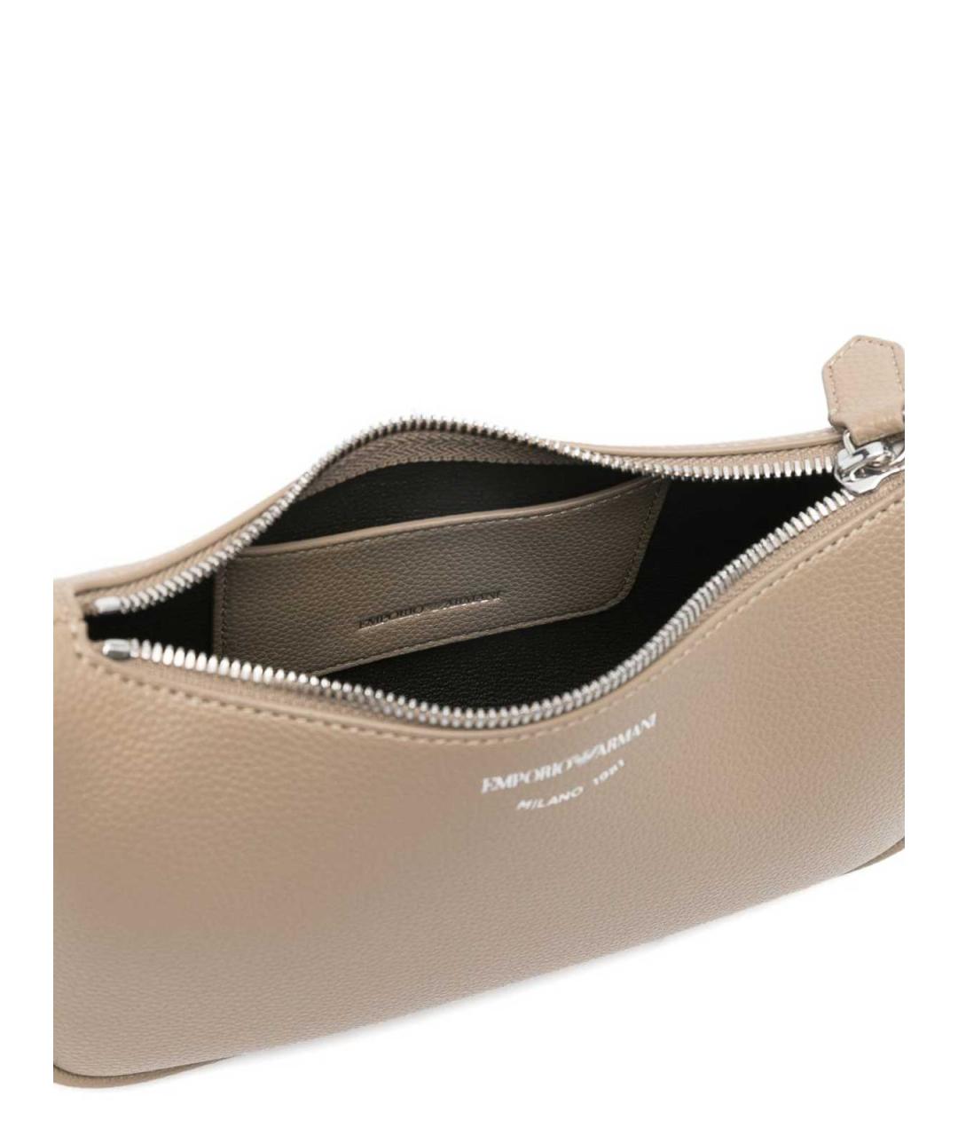 EMPORIO ARMANI Бежевая сумка через плечо из искусственной кожи, фото 3