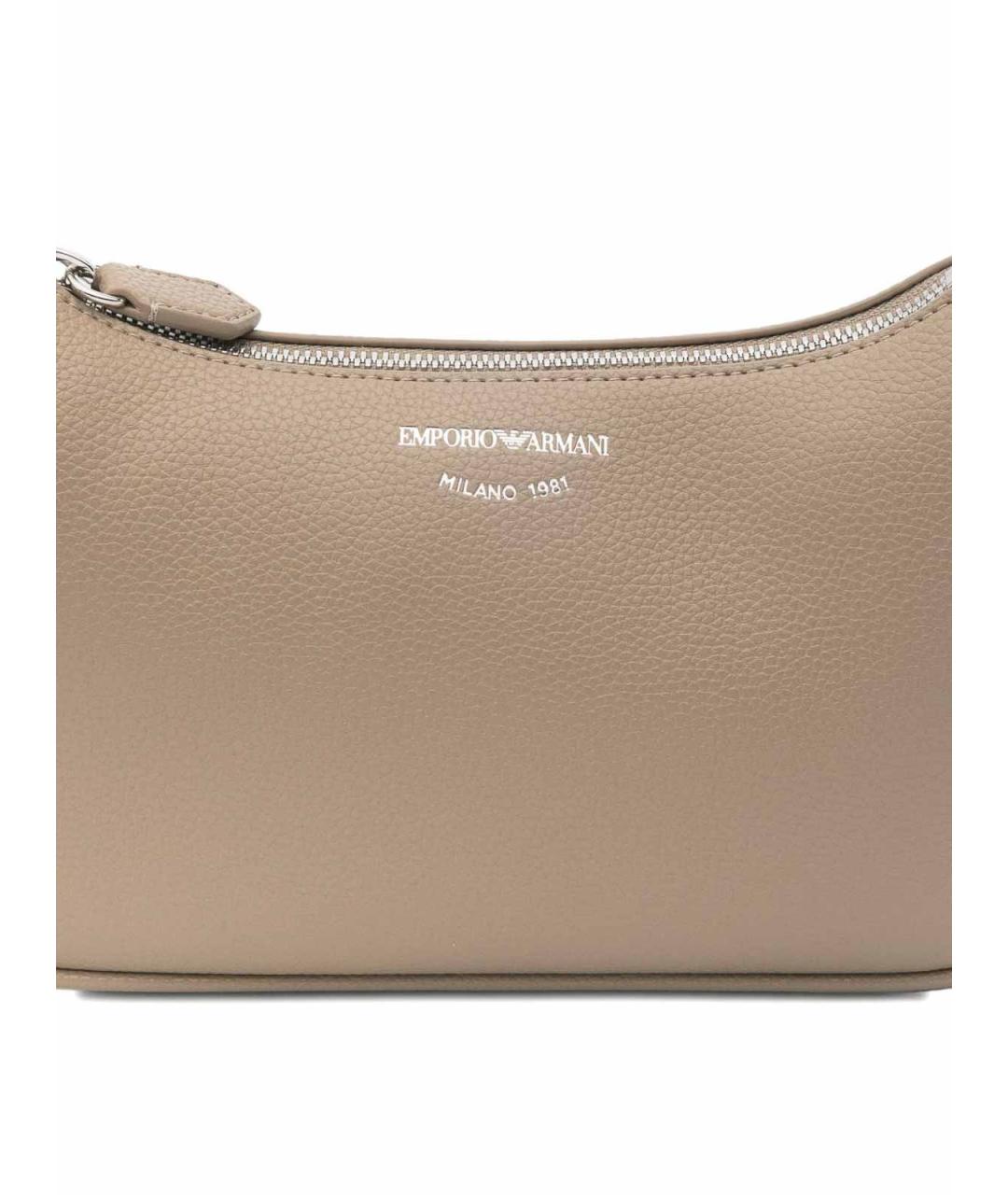 EMPORIO ARMANI Бежевая сумка через плечо из искусственной кожи, фото 5