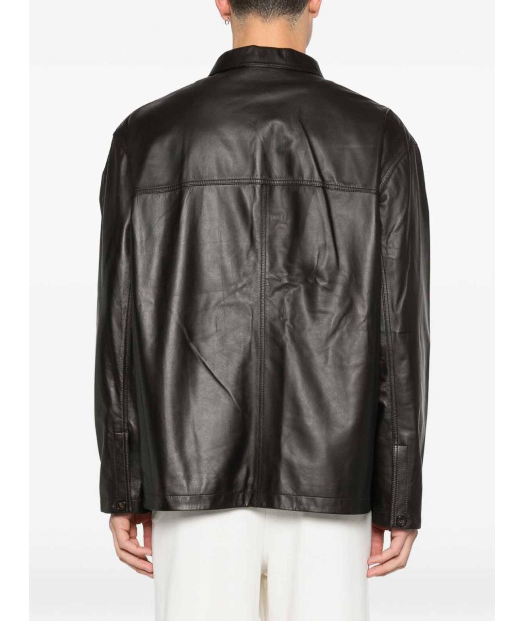 ARMANI EXCHANGE Коричневая кожаная куртка, фото 2
