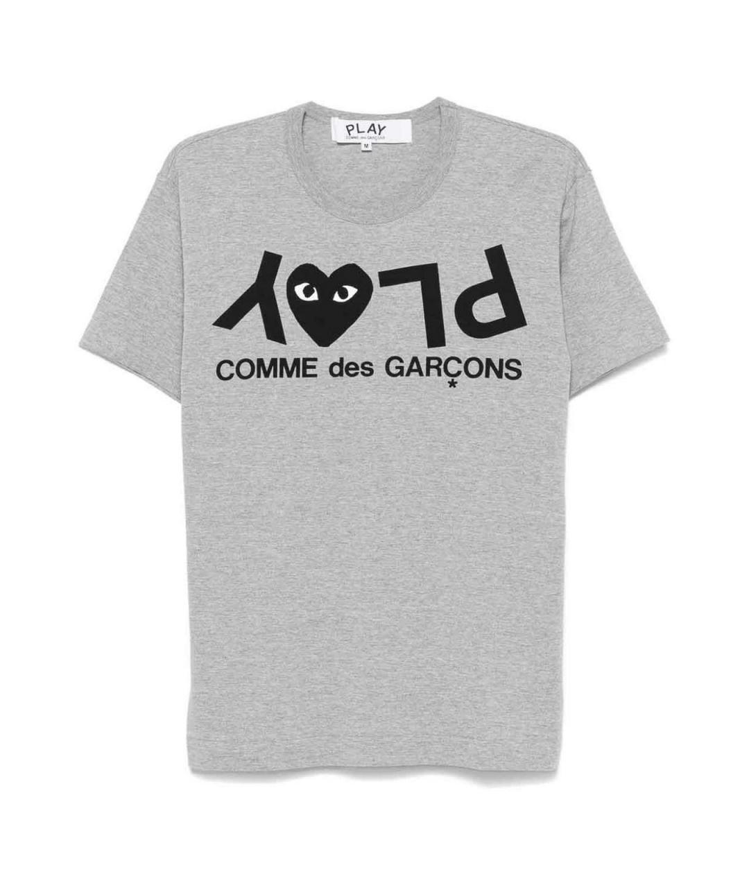 COMME DES GARÇONS Серая хлопковая футболка, фото 1