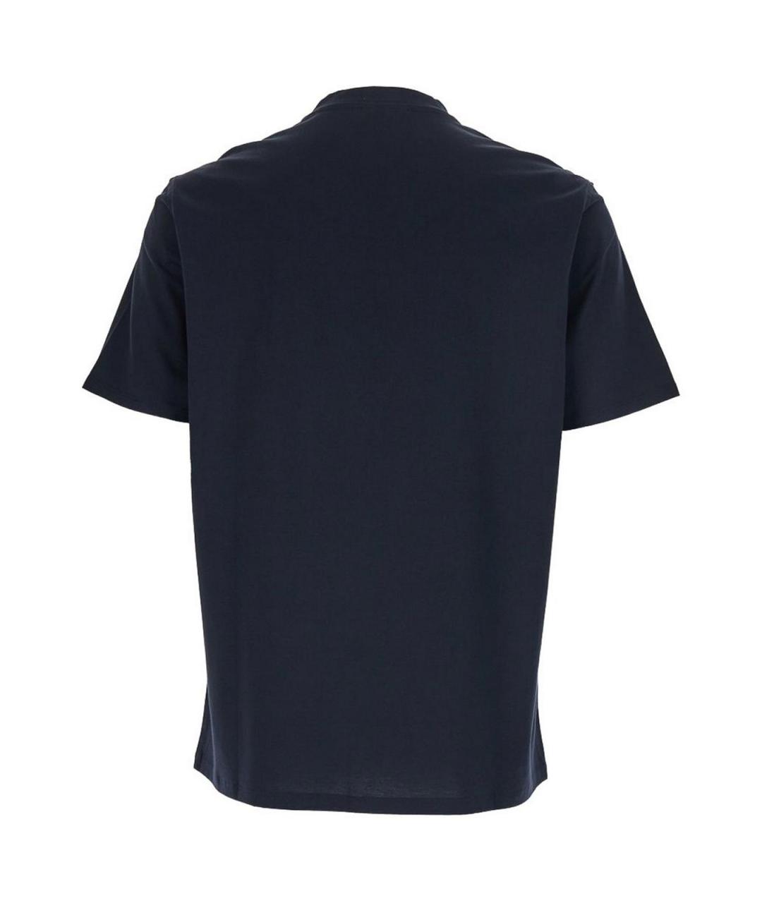 EMPORIO ARMANI Синяя хлопковая футболка, фото 2