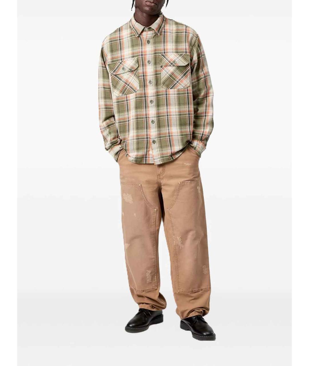CARHARTT Коричневые хлопковые повседневные брюки, фото 3