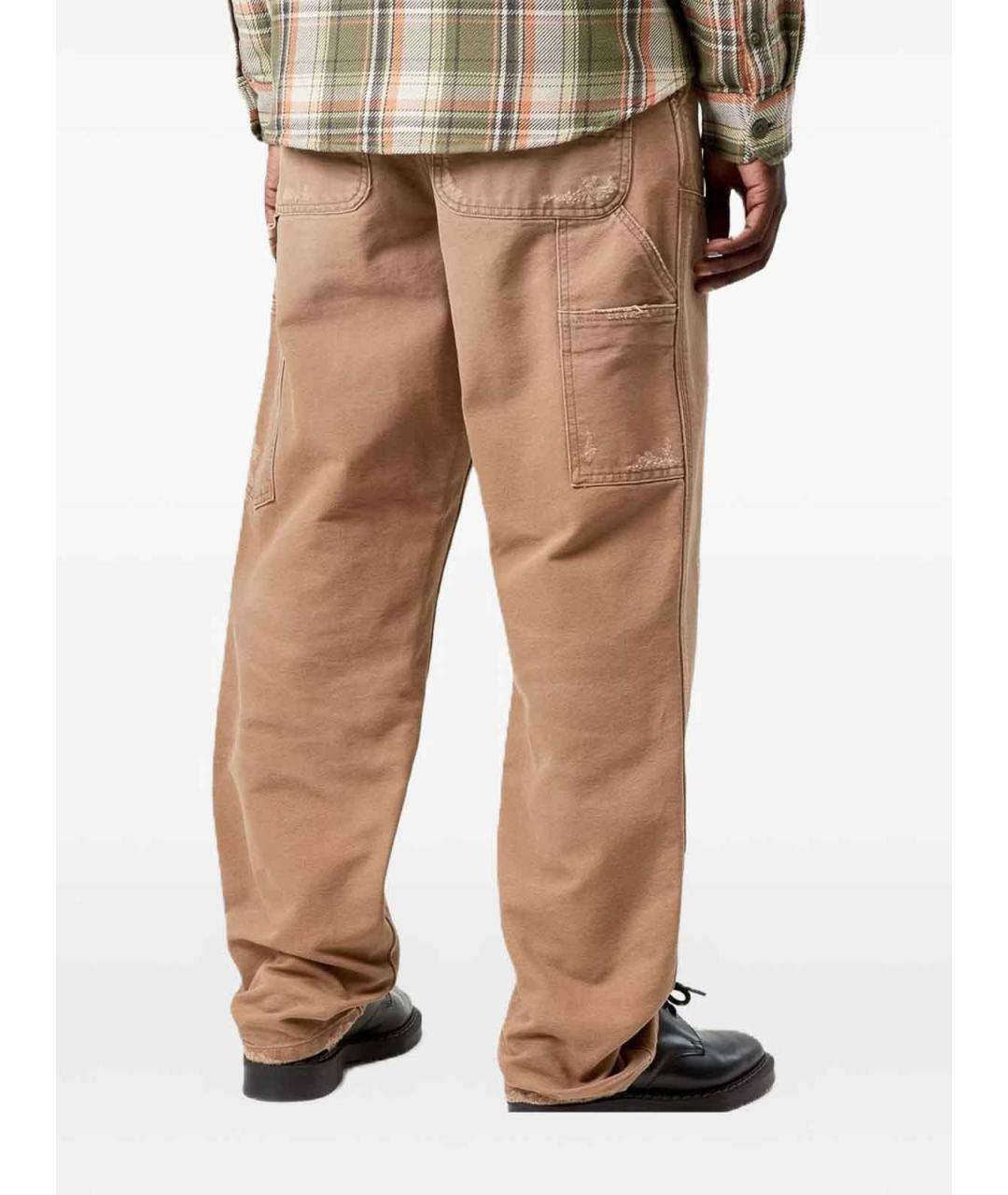 CARHARTT Коричневые хлопковые повседневные брюки, фото 4