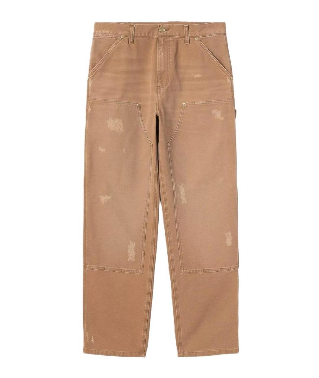 CARHARTT Коричневые хлопковые повседневные брюки, фото 1