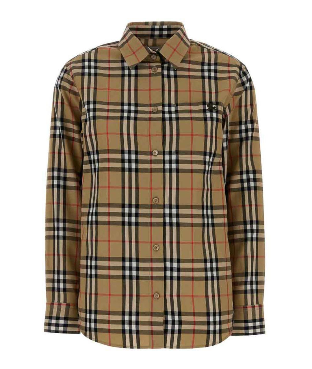 BURBERRY Бежевая хлопковая рубашка, фото 1
