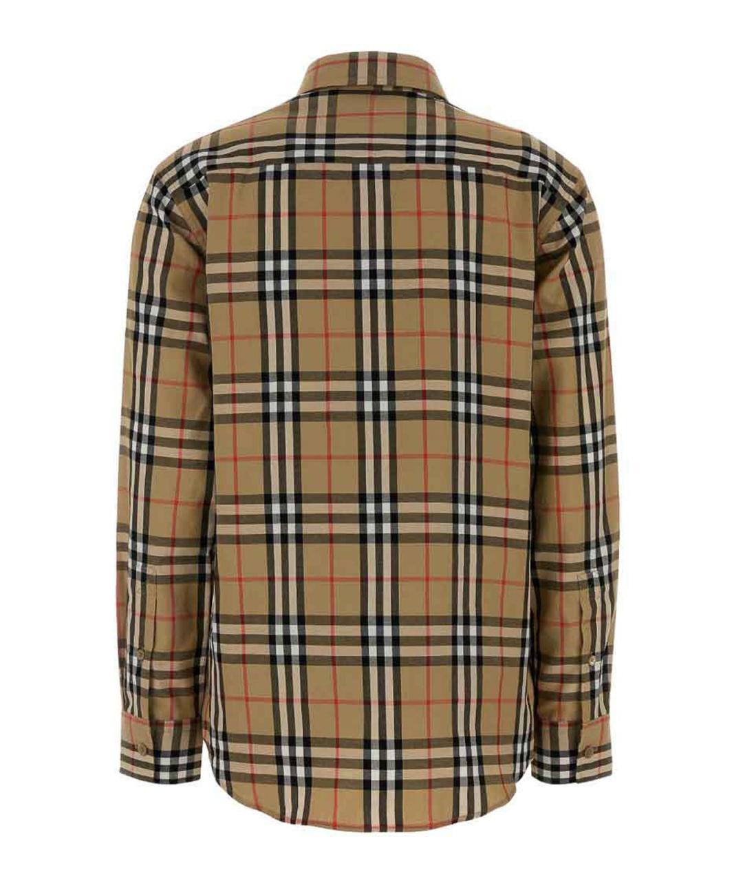 BURBERRY Бежевая хлопковая рубашка, фото 2