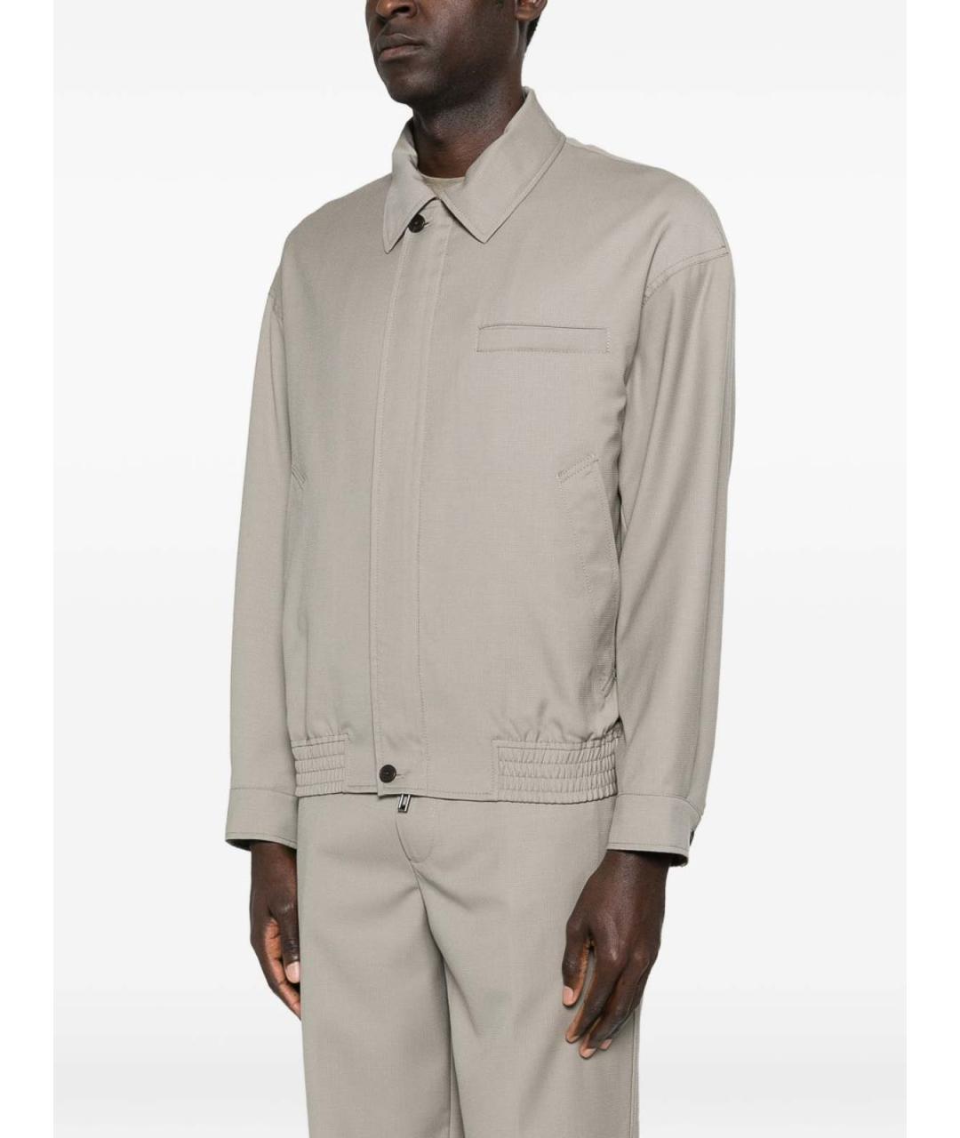 EMPORIO ARMANI Серая шерстяная куртка, фото 4