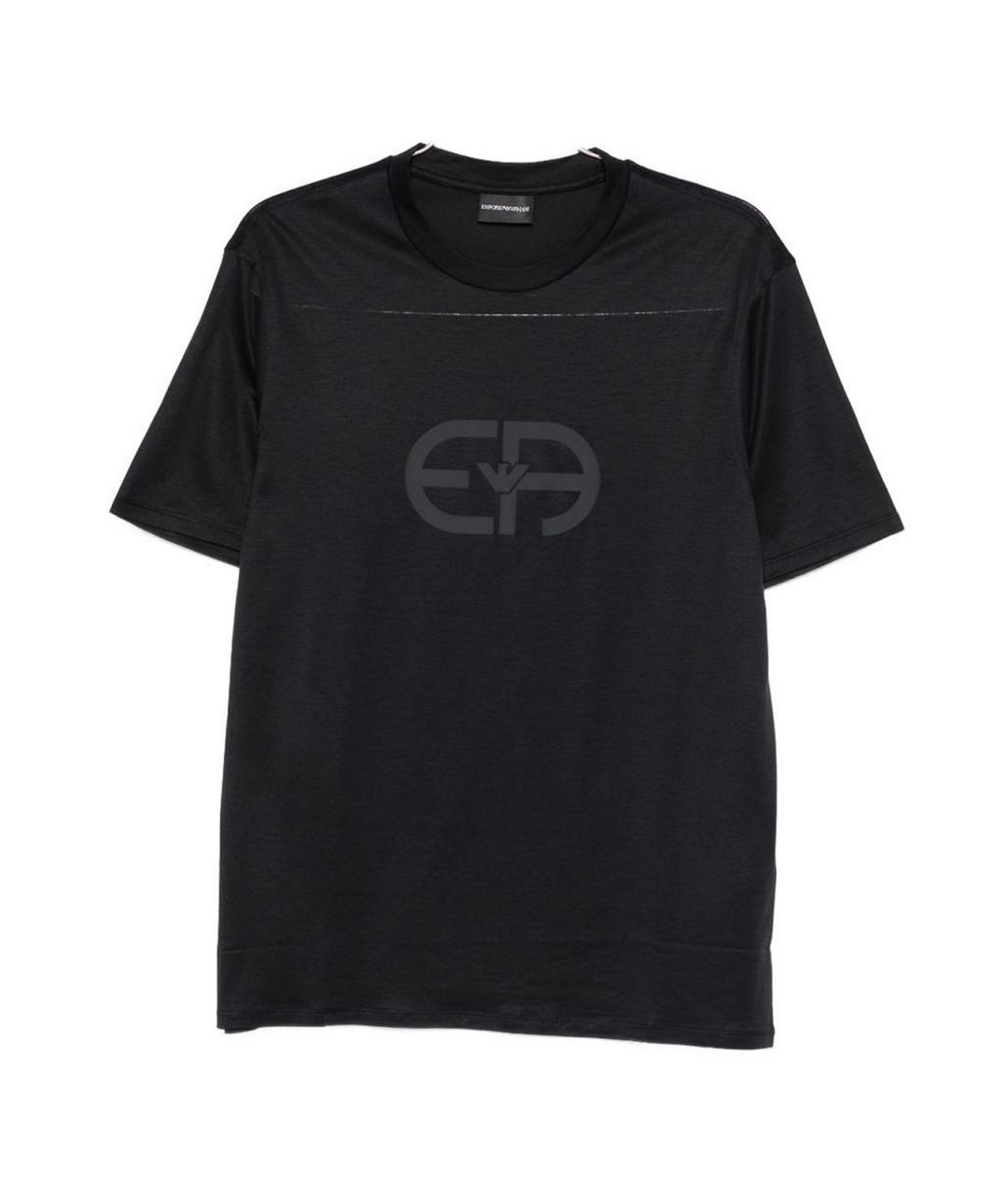 EMPORIO ARMANI Синяя хлопковая футболка, фото 1