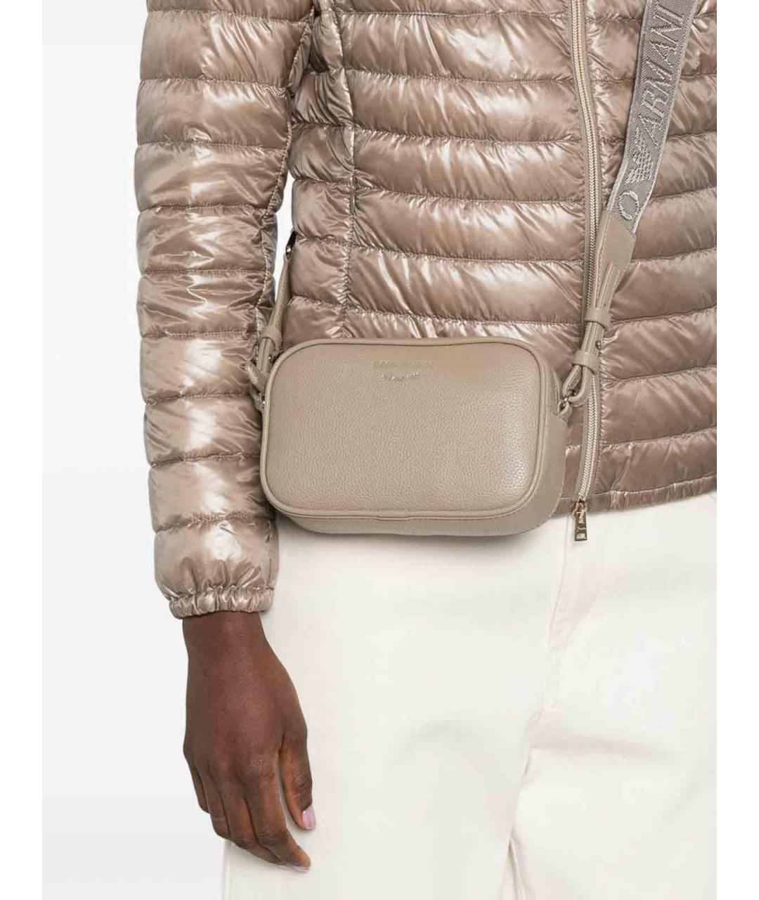 EMPORIO ARMANI Серая сумка через плечо из искусственной кожи, фото 2