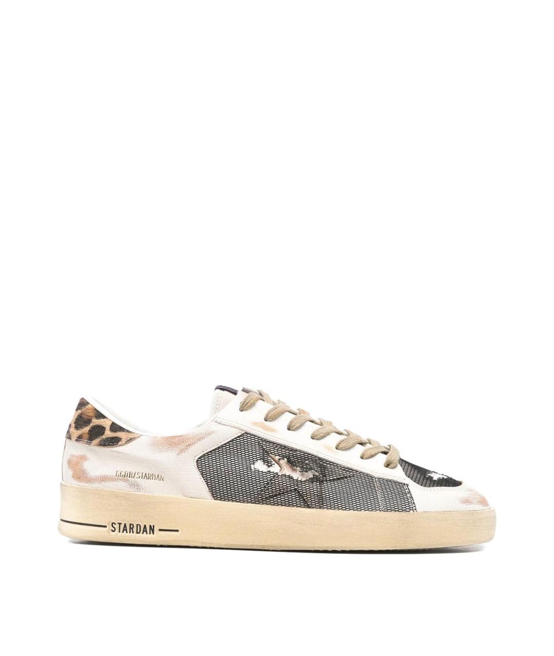 GOLDEN GOOSE DELUXE BRAND Коричневые резиновые низкие кроссовки / кеды, фото 1