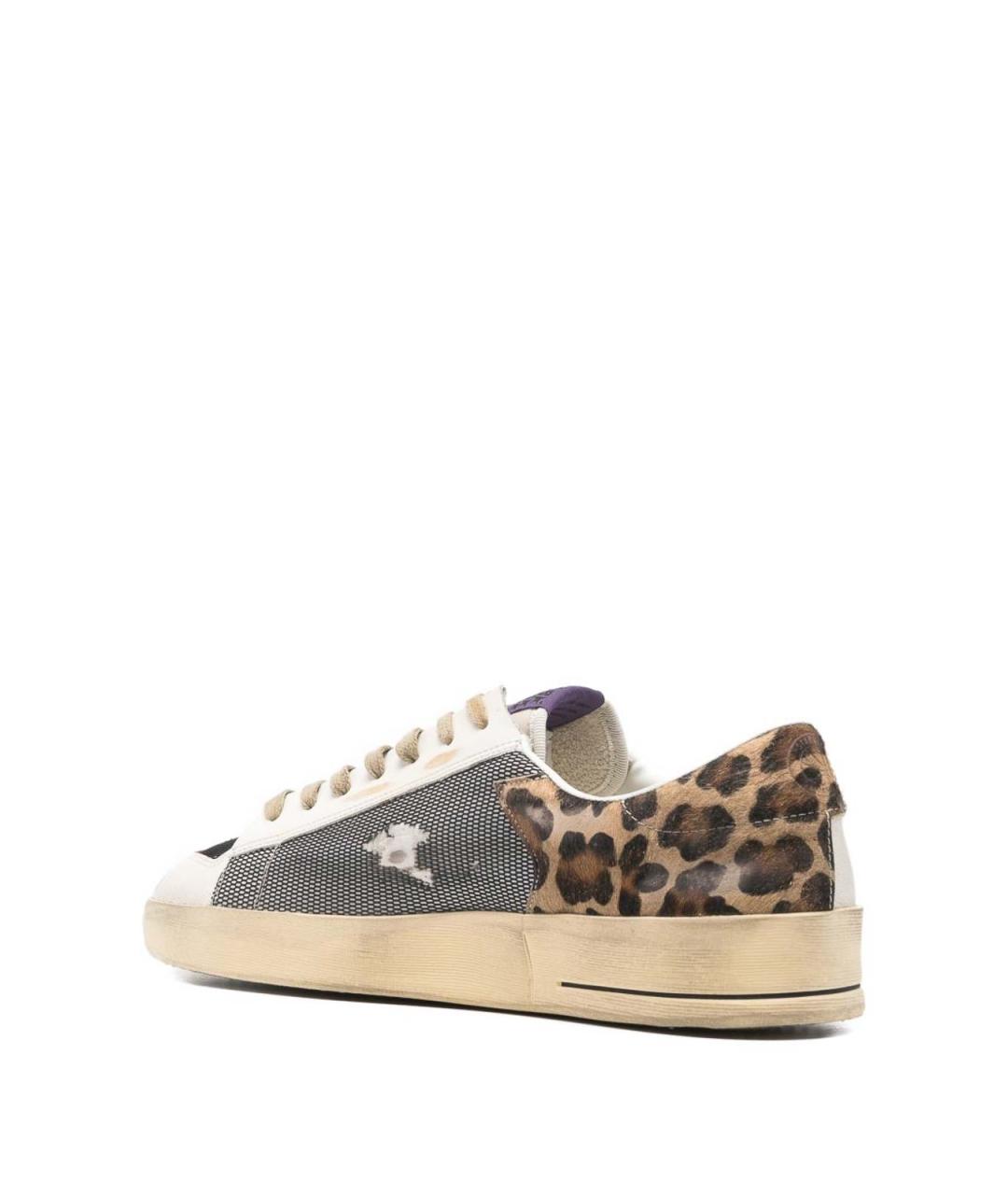 GOLDEN GOOSE DELUXE BRAND Коричневые резиновые низкие кроссовки / кеды, фото 2