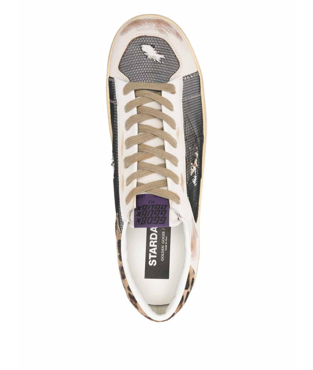 GOLDEN GOOSE DELUXE BRAND Коричневые резиновые низкие кроссовки / кеды, фото 4