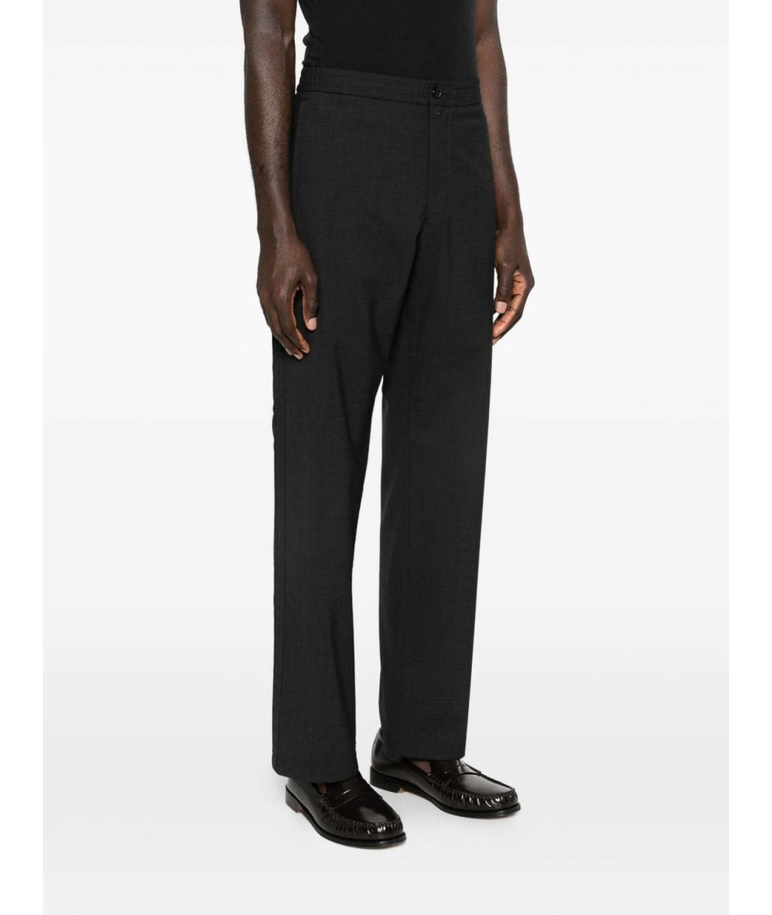 EMPORIO ARMANI Черные шерстяные повседневные брюки, фото 5