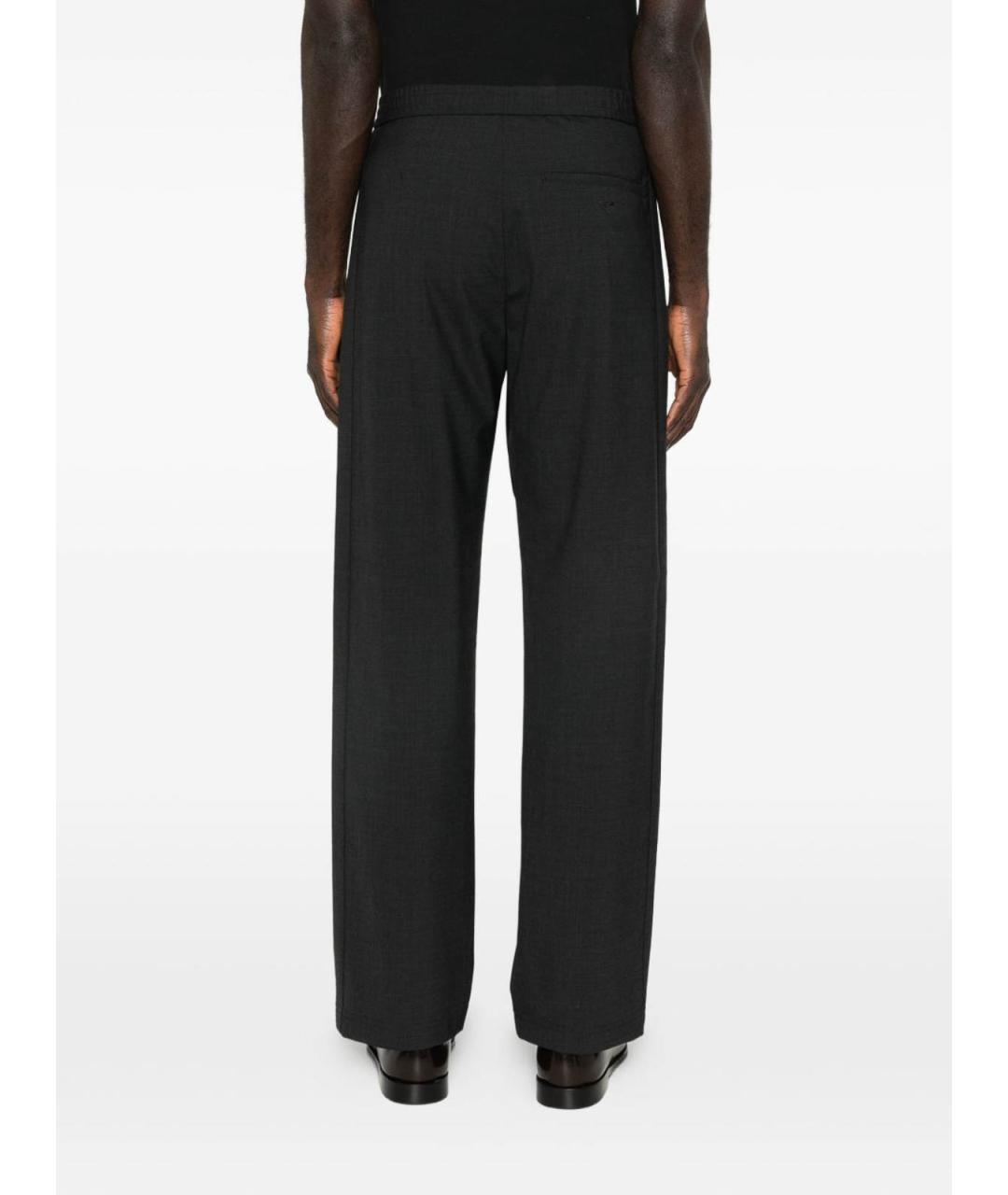 EMPORIO ARMANI Черные шерстяные повседневные брюки, фото 3
