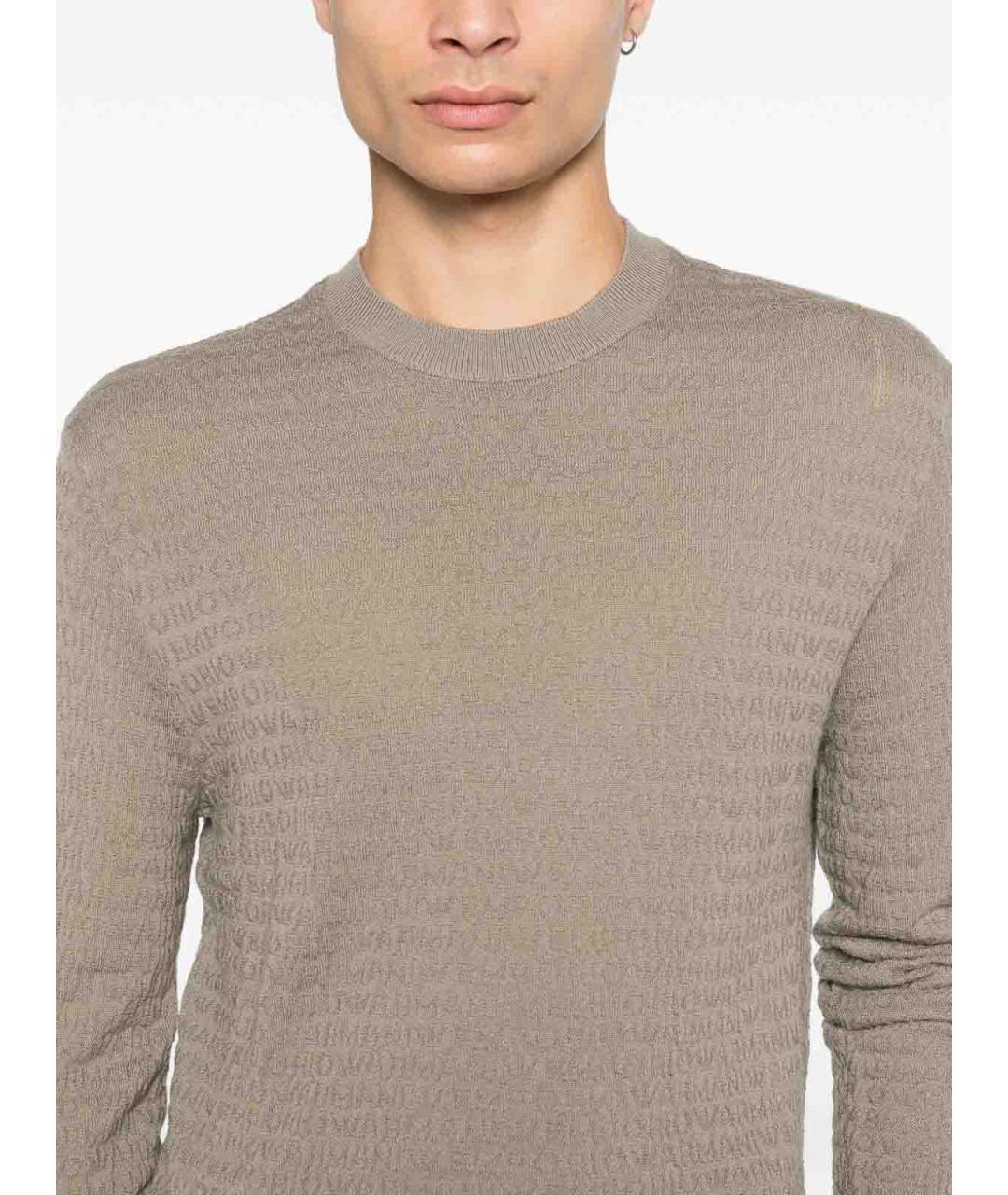 EMPORIO ARMANI Серый шерстяной джемпер / свитер, фото 4