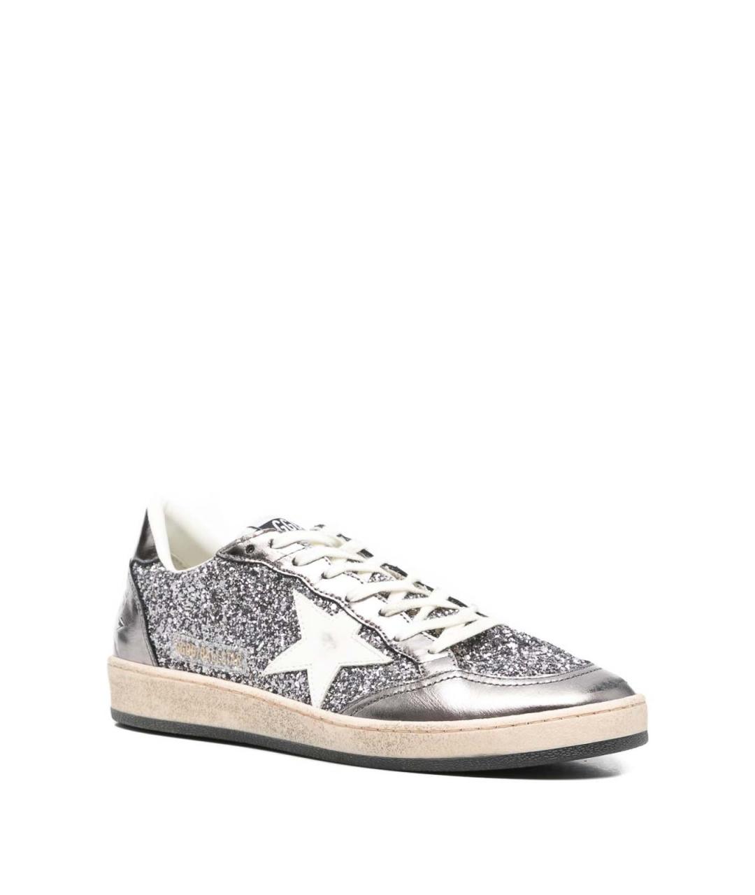 GOLDEN GOOSE Серые кожаные кроссовки, фото 4