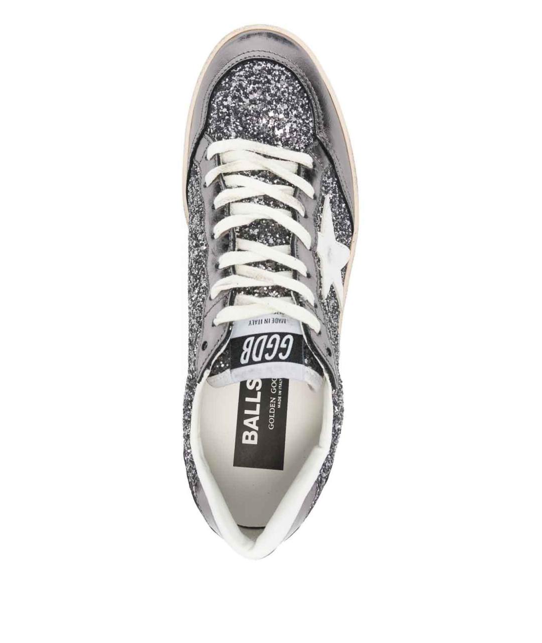 GOLDEN GOOSE Серые кожаные кроссовки, фото 3