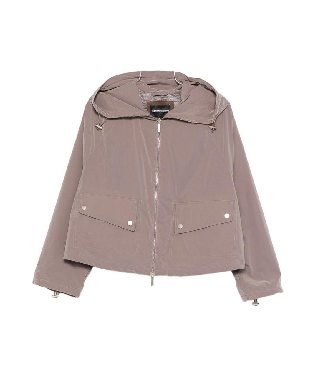 EMPORIO ARMANI Коричневая полиамидовая куртка, фото 1