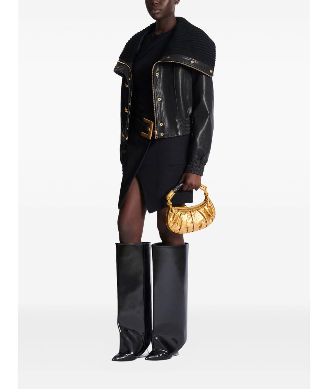 BALMAIN Черная хлопковая футболка, фото 4